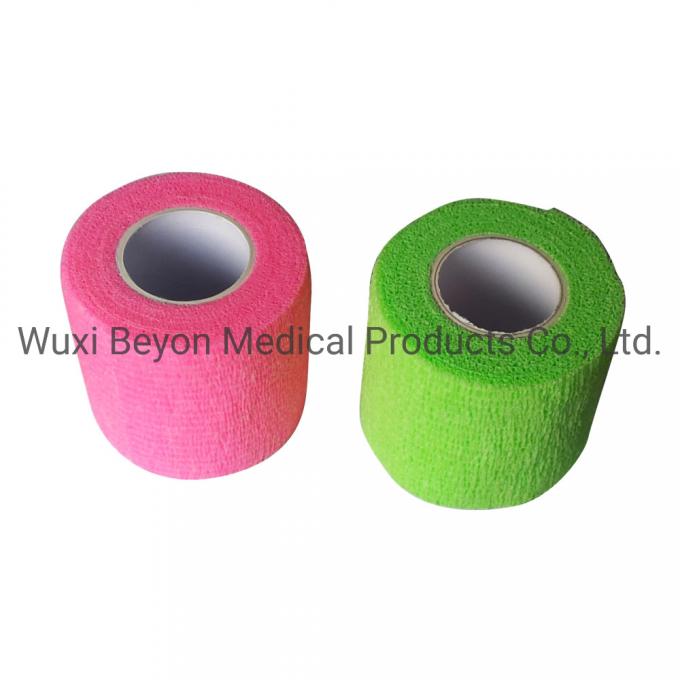 Neon Color Cohesive Elastic Self-Adhesive Wrap Bandage