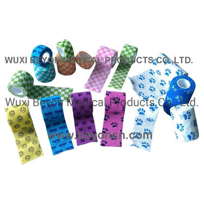 Printed Vet Wrap Animal  Coflex Cohesive Bandage Self-Adhesive Bandage With Prints