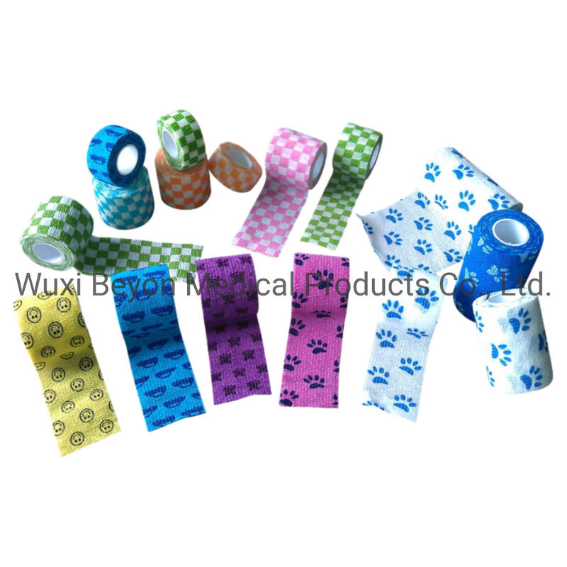 Handy Gauze OEM Cohesive Bandage Vet Cohesive Elastic Self-Adhesive Flexible Prints