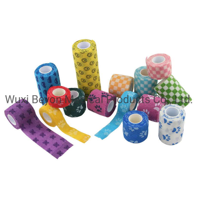 Handy Gauze OEM Cohesive Bandage Vet Cohesive Elastic Self-Adhesive Flexible Prints